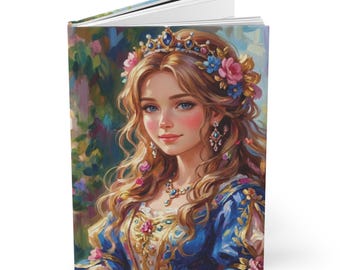Anime Princess Whimsical Journal Hardcover Notebook 5.75"x8" 150 Lined Pages Best Selling Item Most Popular Item Trending Plain Notebook