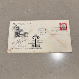 1961 Statue of Liberty First Day Cover | 11 cents Regular Postage FDC | Washington DC Postmark | World Conference Government Envelope
