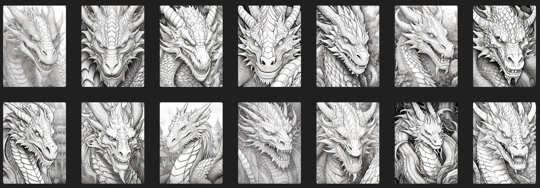 100 draken kleurplaten voor volwassenen en kinderen kleurplaten afdrukbare  digitale pdf direct downloaden Bestverkochte item Populair item - Etsy  België, image size:1751x610