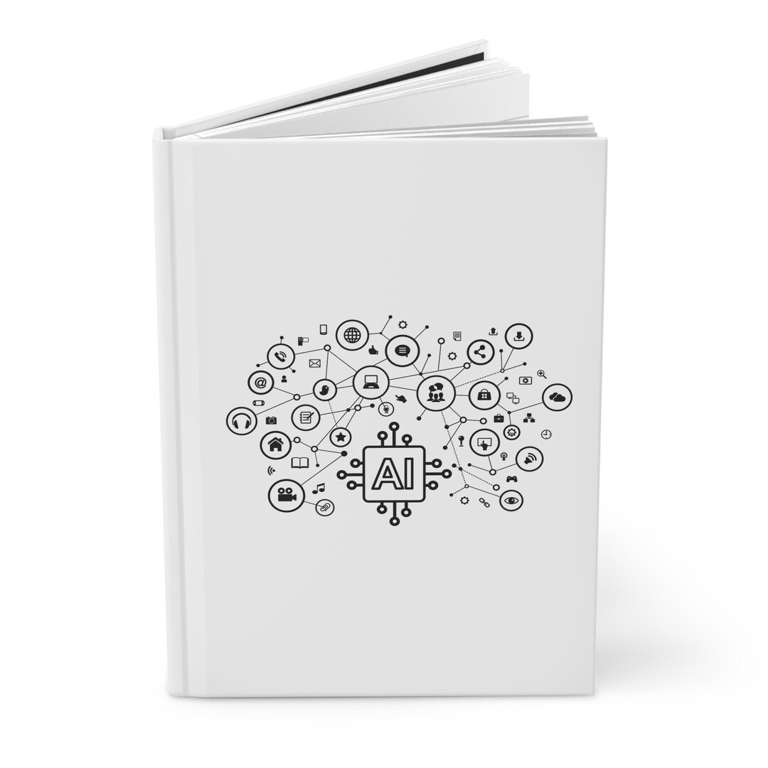 AI Artificial Intelligence Journal Hardcover Notebook 5.75x8 150 Lined