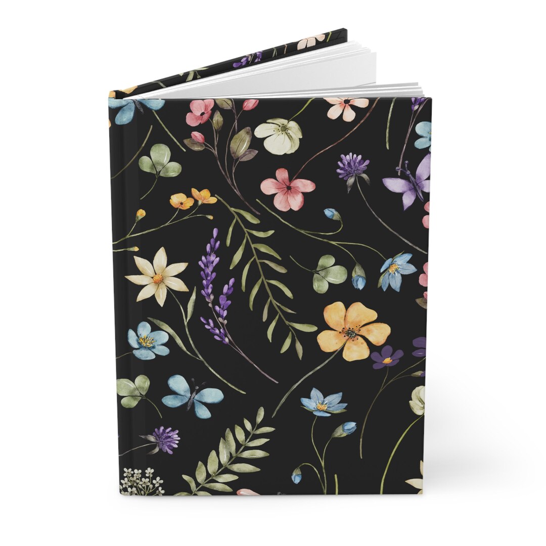 Vintage Notebook Floral Bouquet Garden Journal Hardcover Notebook 5.75 ...