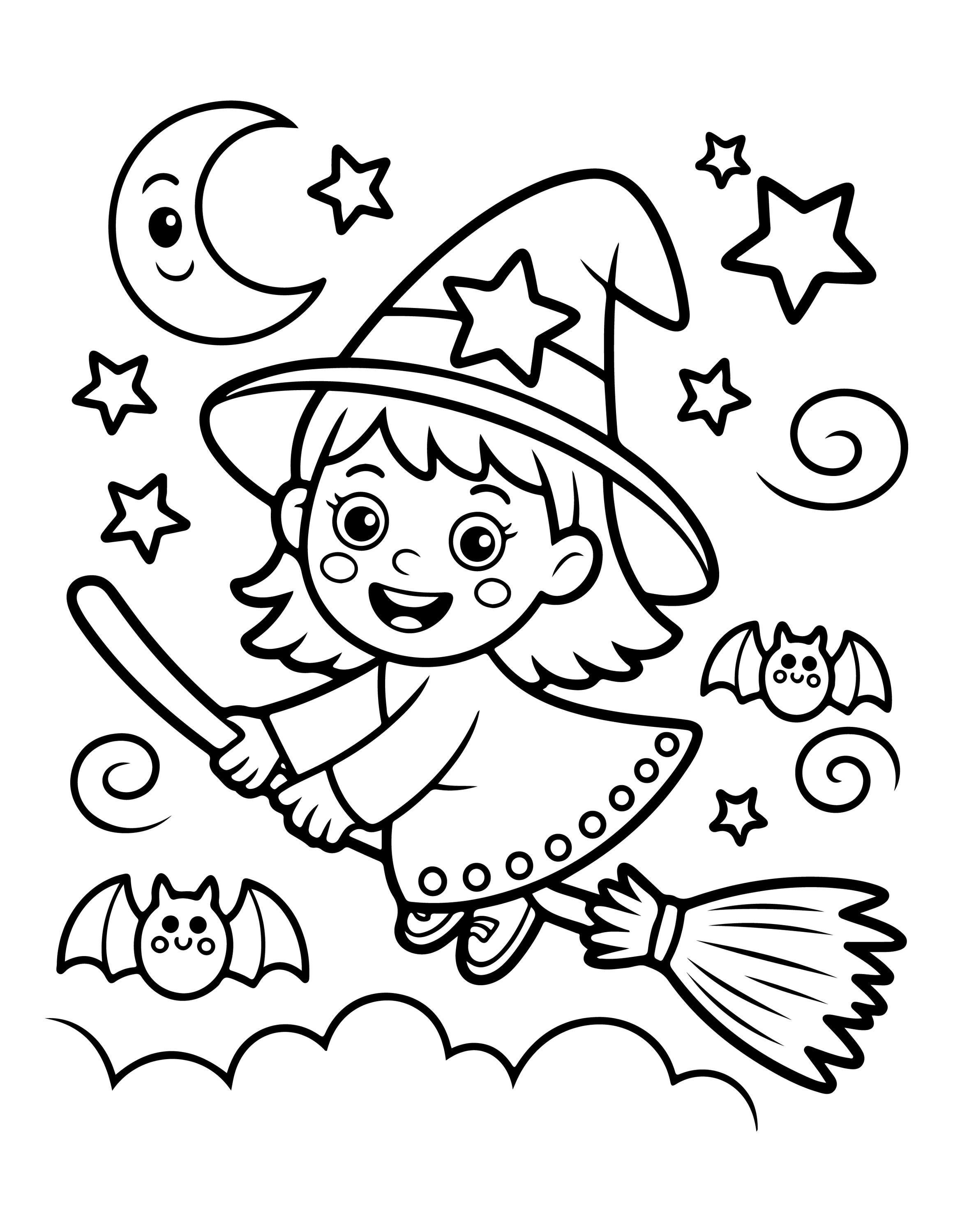 100 Halloween Coloring Pages for Kids and Adults Coloring Pages ...