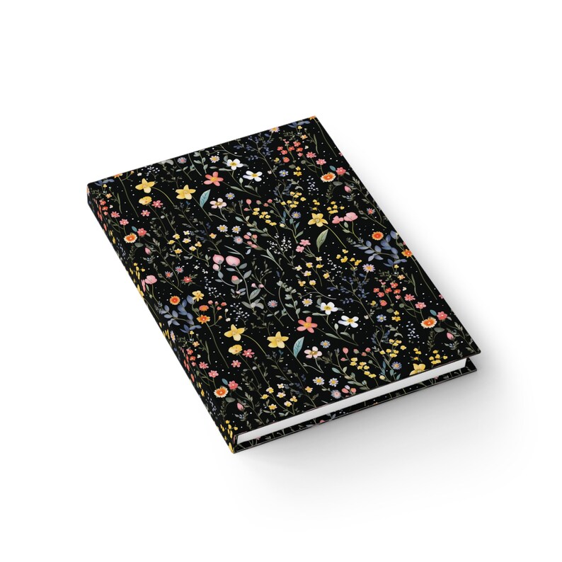 Colorful Floral Notebook Journal - 5x7 Inches Hardcover 128 Ruled Line ...