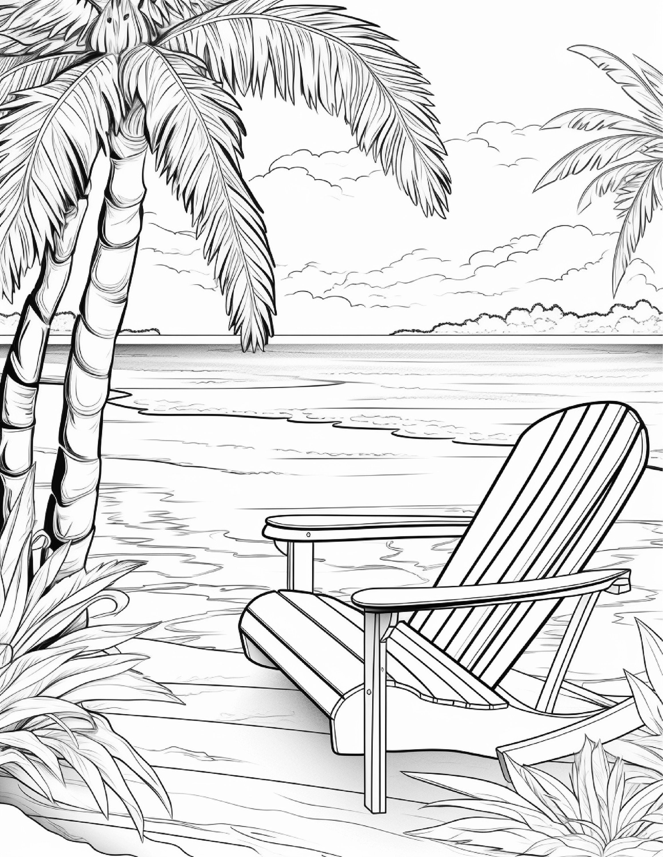 220 Beach Sunset Coloring Pages - Adults and Kids Coloring Pages ...