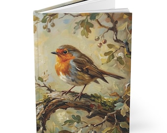 Vintage Bird Journal Hardcover Notebook 5.75"x8" 150 Lined Pages Best Selling Item Most Popular Item Trending