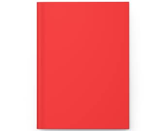 Plain Red Journal Hardcover Notebook, 5.75"x8" 150 Lined Pages, Best Selling Item Most Popular Trending Item Boho Chic Plain Notebooks