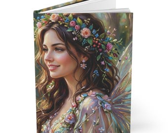 Fairy Princess Whimsical Journal Hardcover Notebook 5.75"x8" 150 Lined Pages Best Selling Item Most Popular Item Trending Plain Notebook