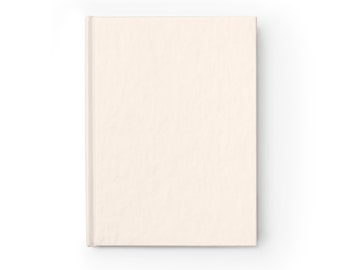 Plain Ivory Notebook Journal - 5x7 Inches Hardcover 128 Ruled Line Pages Best Selling Item Best Sellers Trending on Etsy