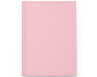 Plain Pink Journal Hardcover Notebook, 5.75"x8" 150 Lined Pages, Best Selling Item Most Popular Trending Item Boho Chic Plain Notebooks