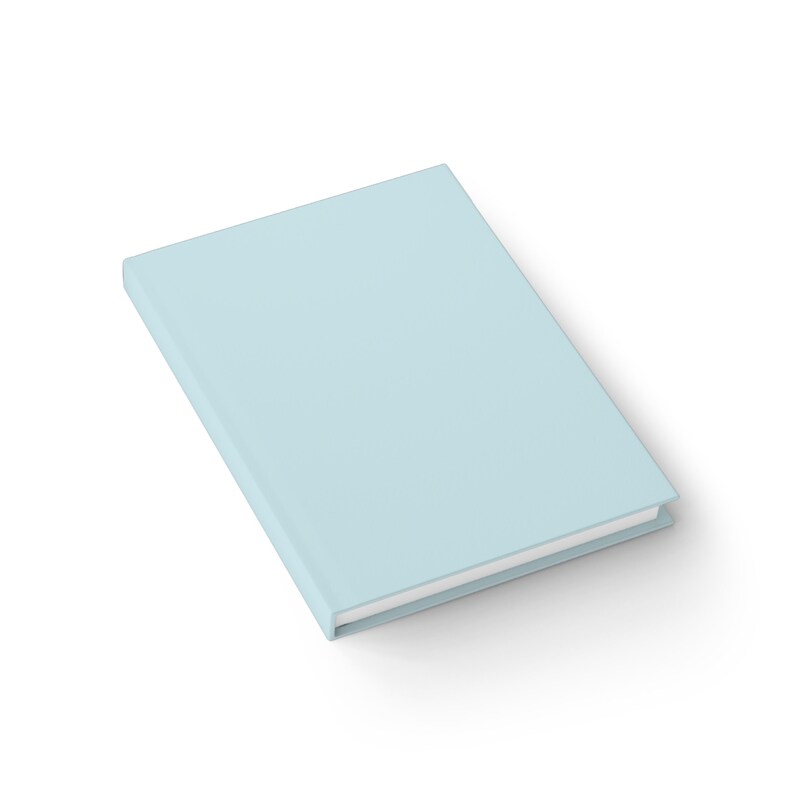 Plain Blue Notebook Journal - 5x7 Inches Hardcover 128 Ruled Line Pages ...
