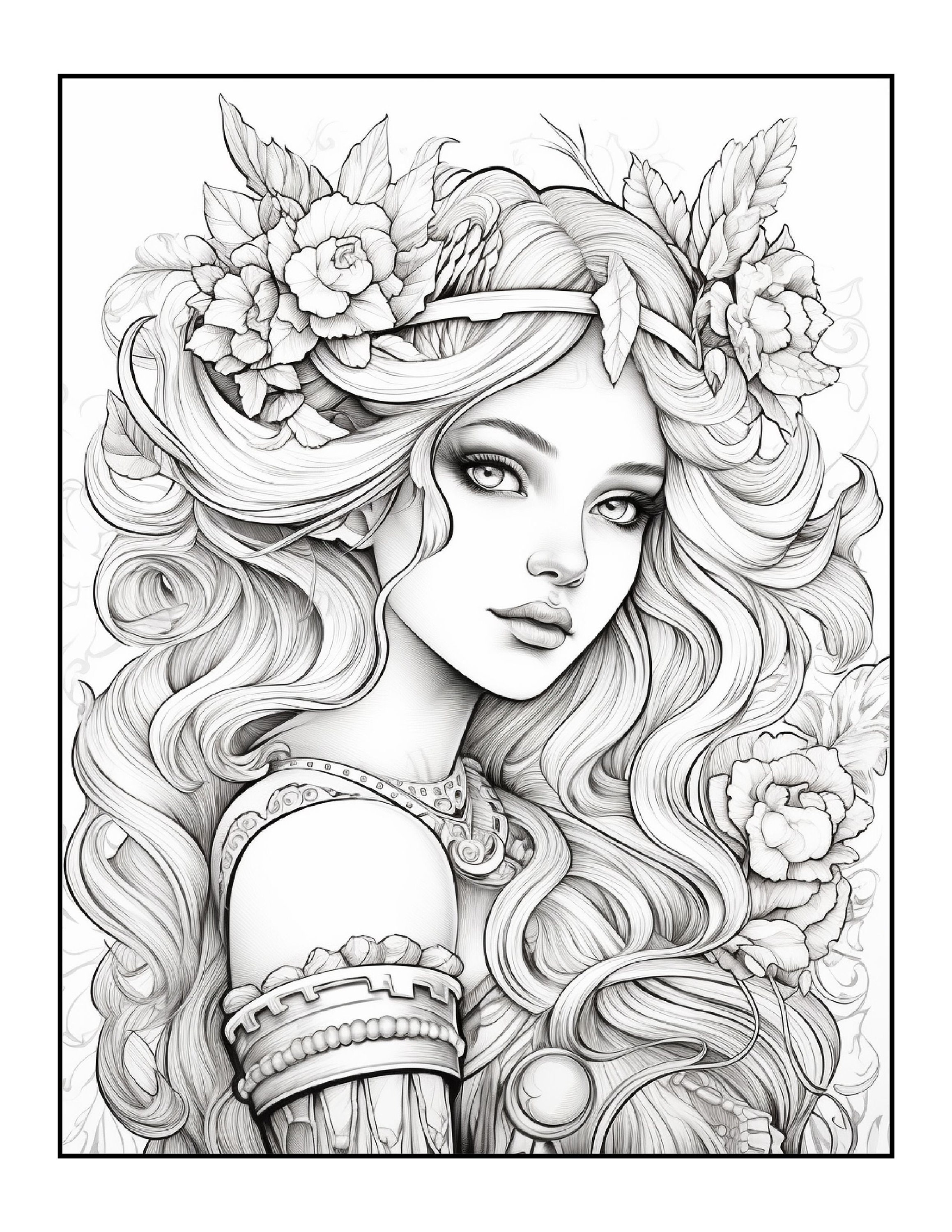 Best Seller 100 Fairy Coloring Pages for Kids and Adults Printable ...