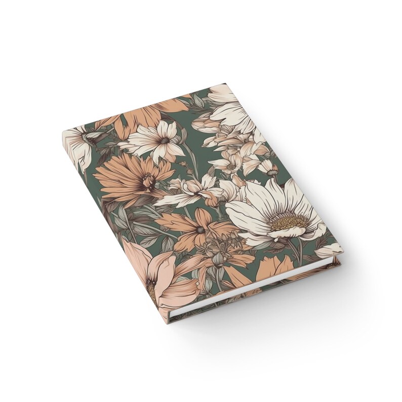Vintage Notebook Vintage Floral Notebook Journal - 5x7 Inches Hardcover ...