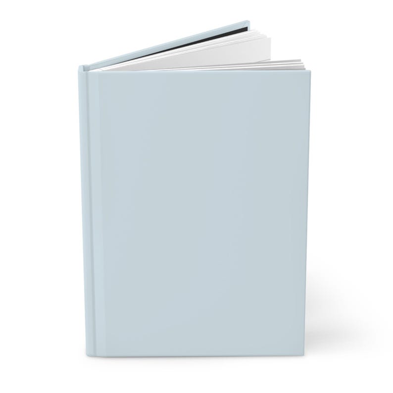 Glacier Blue Plain Journal Hardcover Notebook 5.75"x8" 150 Lined Pages ...