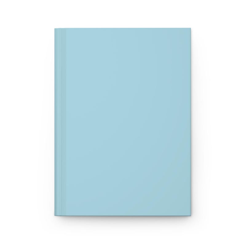 Pretty Blue Notebook Plain Light Blue Pastel Blue Baby Blue Journal Hardcover Notebook, 5.75 ...