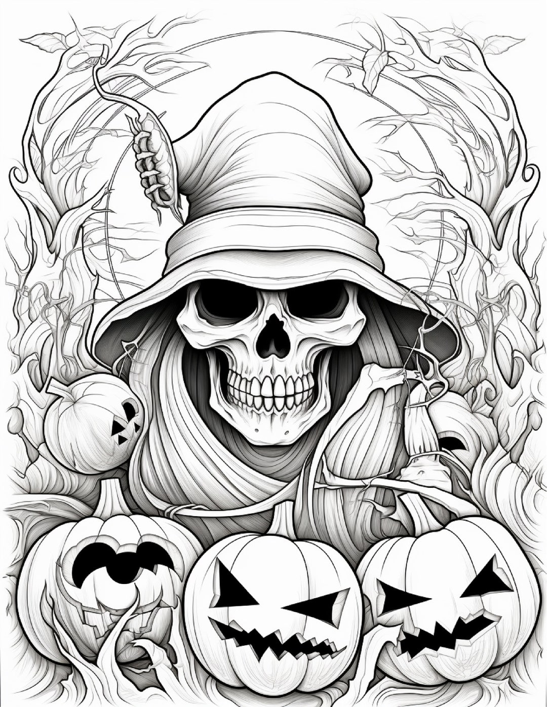 Happy Halloween Coloring Pages for Adult - 120 Pages Adult and Kid ...