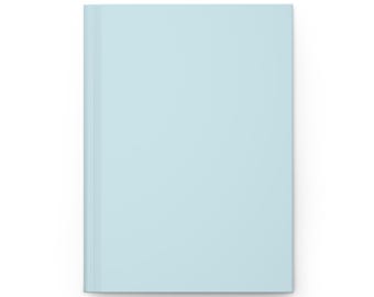 Plain Light Blue Pastel Blue Baby Blue Journal Hardcover Notebook, 5.75"x8" 150 Lined Pages, Best Selling Item Most Popular Trending