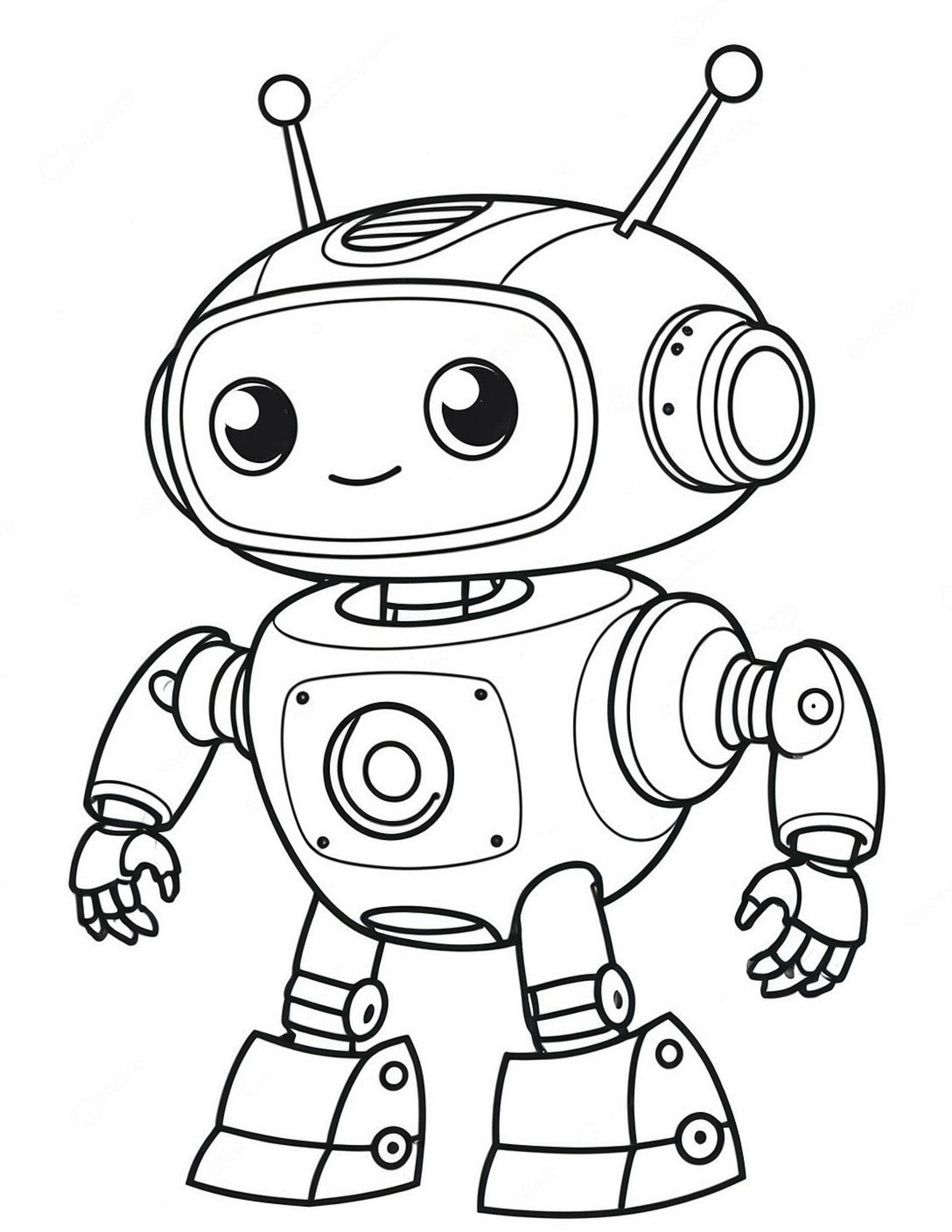 Best Selling 80 Robots AI Coloring Pages Adult and Kid Coloring Pages ...