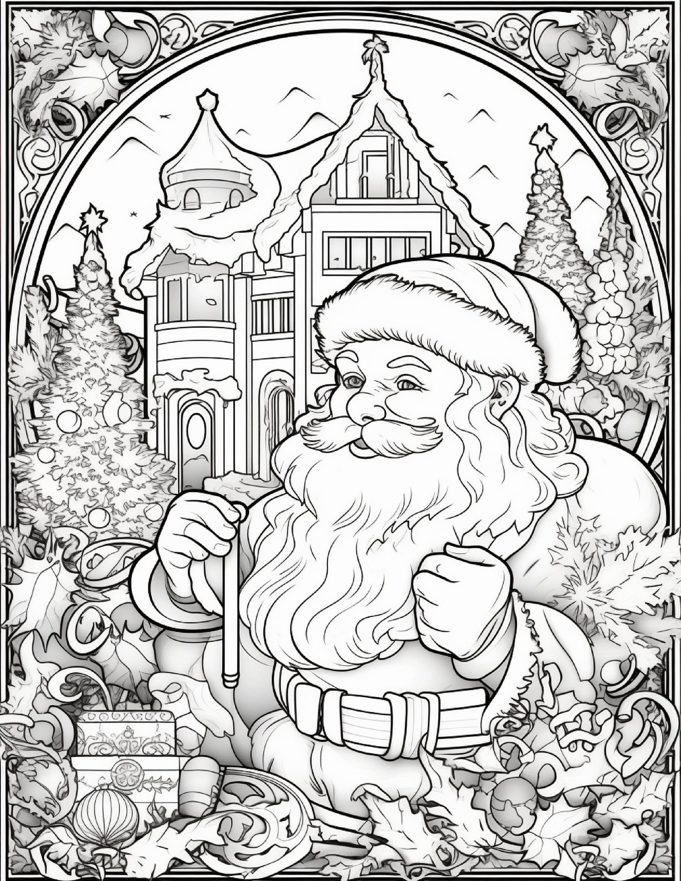 100 Vintage Christmas Coloring Pages Adult and Kid Coloring Pages ...