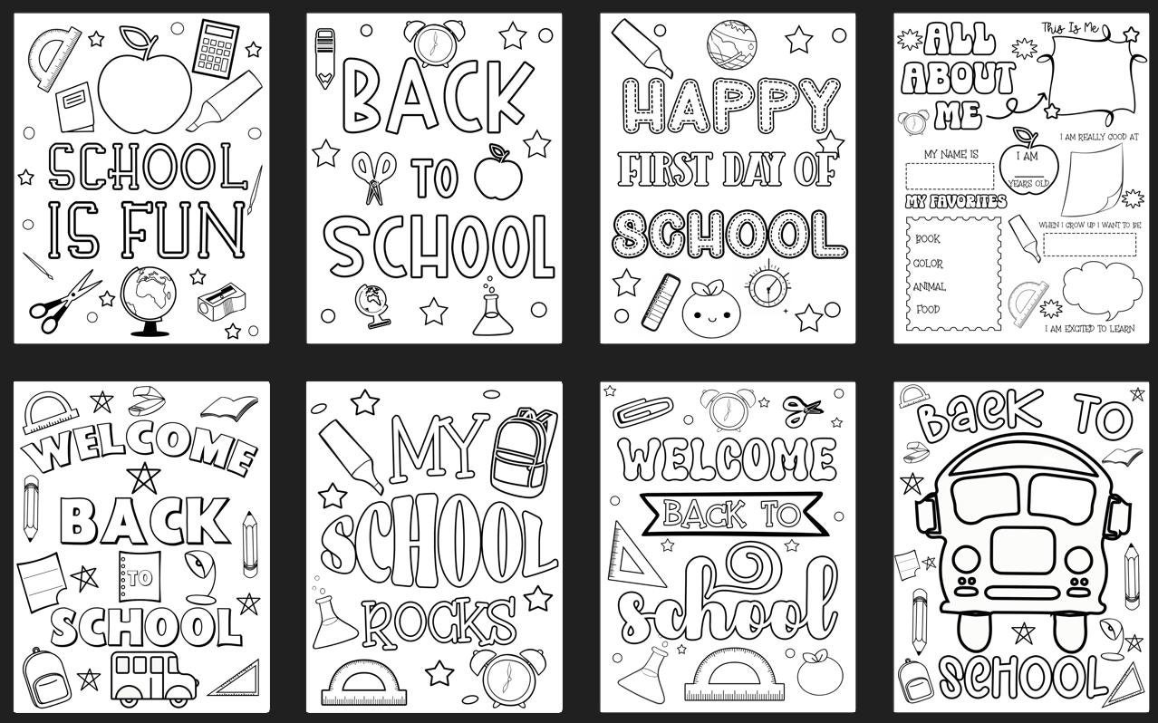 8 Back to School Coloring Pages - Adult and Kid Coloring Pages ...