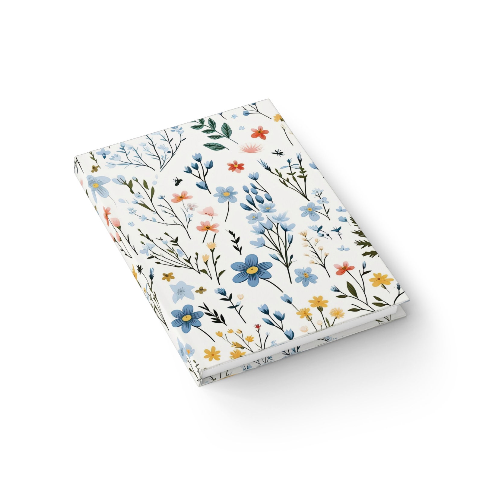 Colorful Floral Notebook Journal - 5x7 Inches Hardcover 128 Ruled Line ...