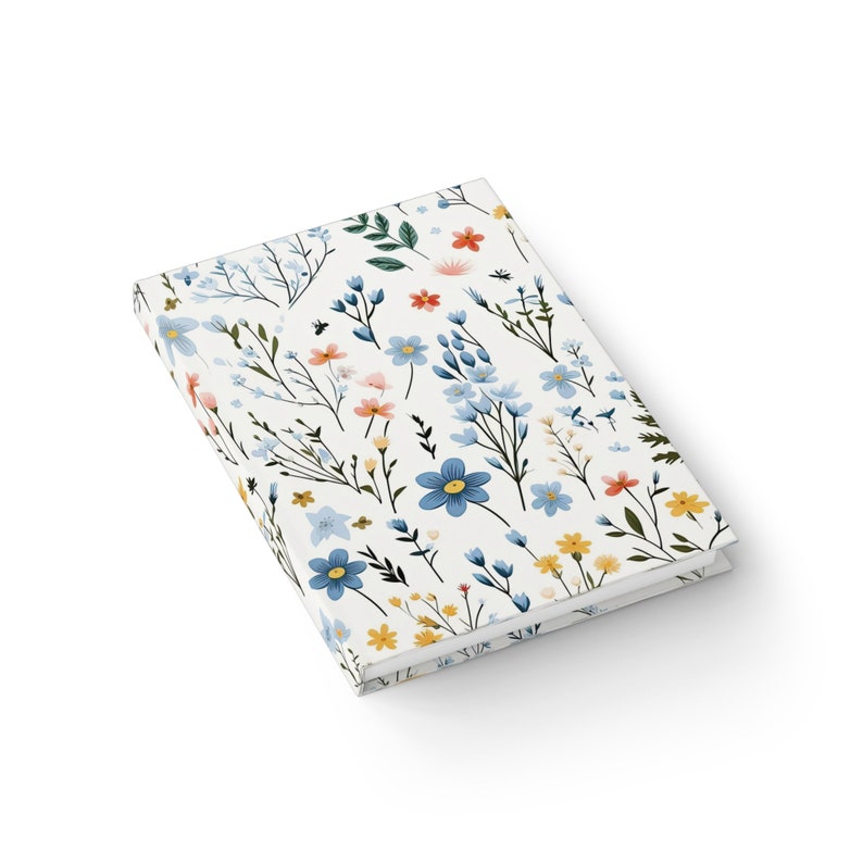Colorful Floral Notebook Journal - 5x7 Inches Hardcover 128 Ruled Line ...
