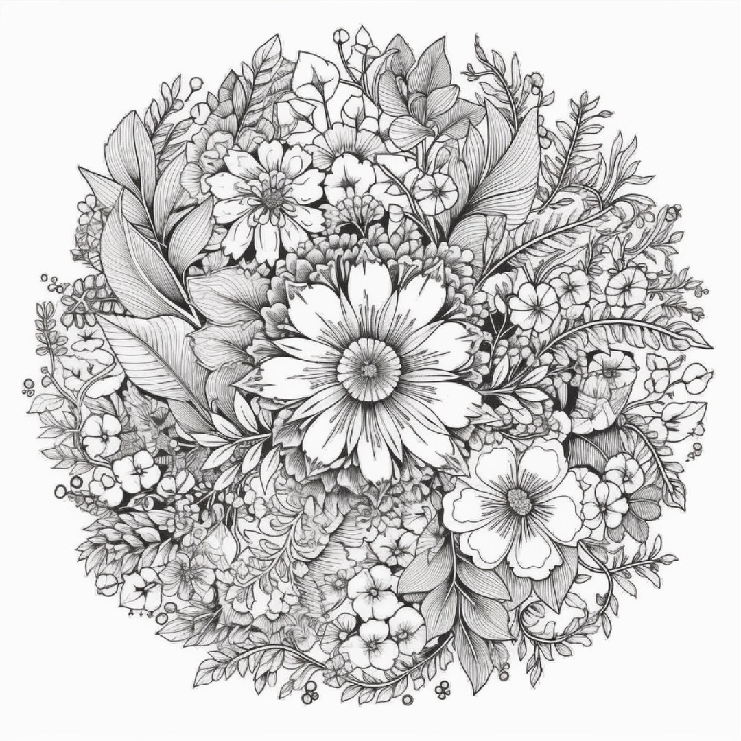 Best Seller 100 Mandala Coloring Book Pages for Kids & Adults Printable ...