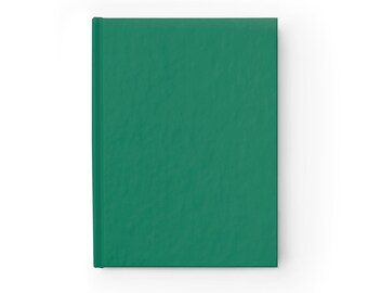 Plain Green Notebook Journal - 5x7 Inches Hardcover 128 Ruled Line Pages Best Selling Item Best Sellers Trending on Etsy