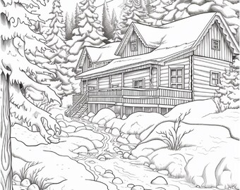 100 Country Christmas Coloring Pages Adult and Kid Coloring Pages Printable Digital Instant Download PDF Best Selling Item Popular Item