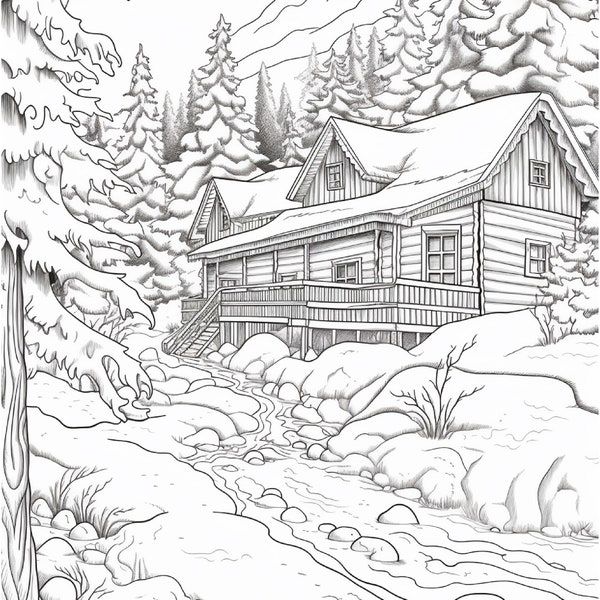 100 Country Christmas Coloring Pages Adult and Kid Coloring Pages Printable Digital Instant Download PDF Best Selling Item Popular Item