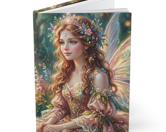 Fairy Princess Whimsical Journal Hardcover Notebook 5.75"x8" 150 Lined Pages Best Selling Item Most Popular Item Trending Plain Notebook