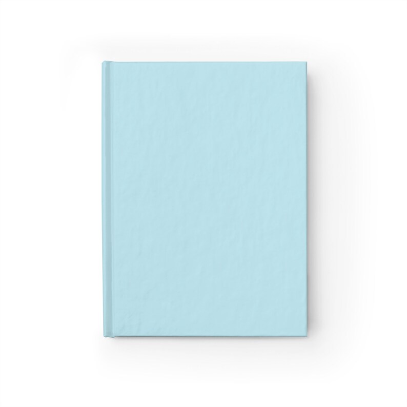 Plain Blue Notebook Journal - 5x7 Inches Hardcover 128 Ruled Line Pages ...