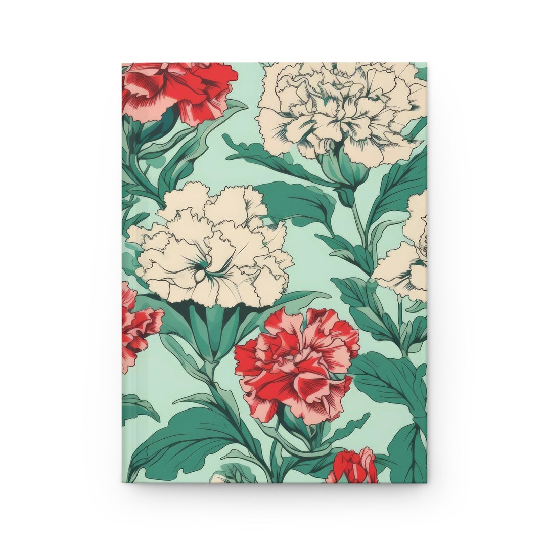 Vintage Notebook Vintage Flower Floral Journal Hardcover Notebook 5.75 ...