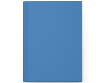Plain Blue Journal Hardcover Notebook, 5.75"x8" 150 Lined Pages, Best Selling Item Most Popular Trending
