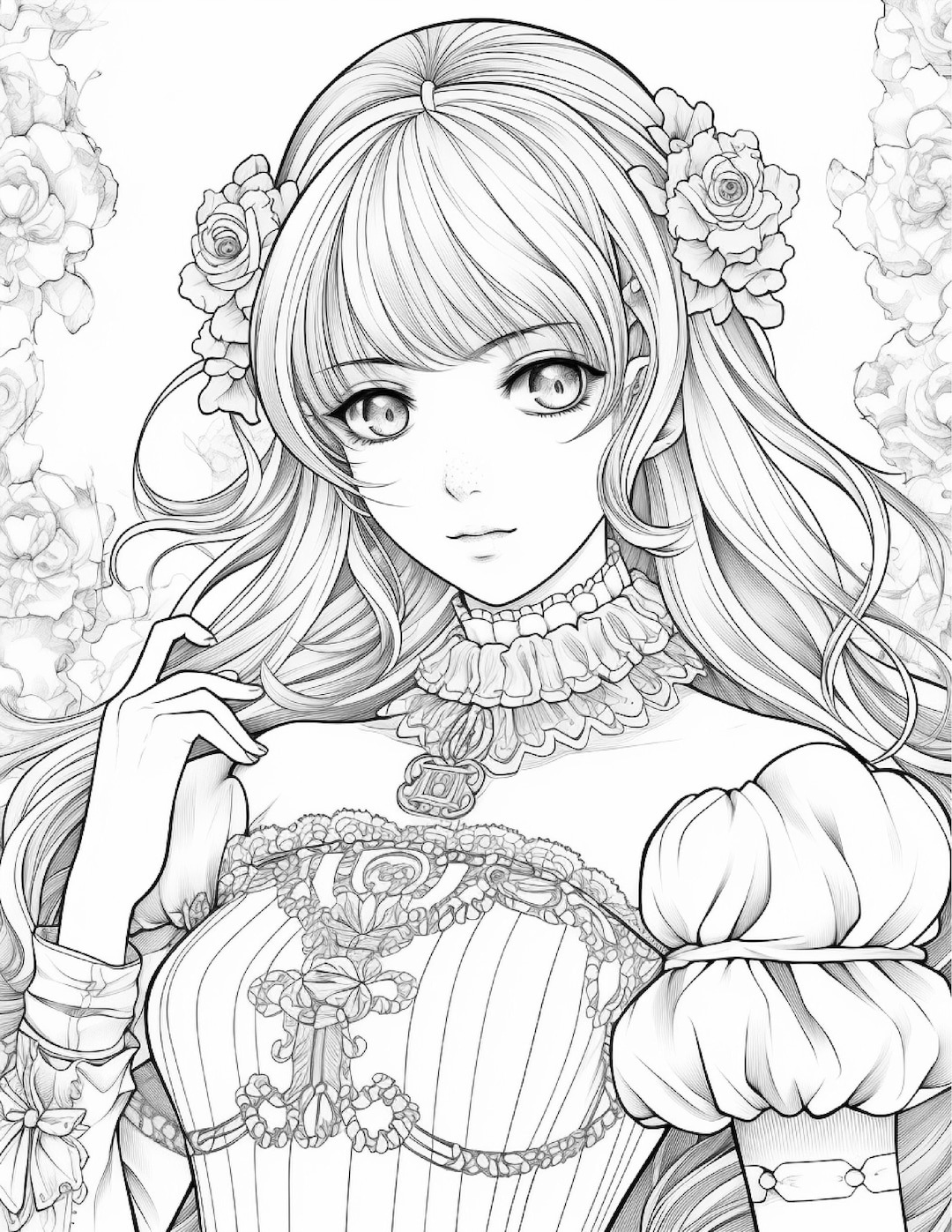 Best Seller 300 Anime Princess Coloring Pages Adults Coloring Pages ...