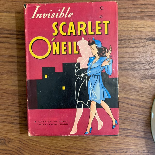 RedStoreVintage Present Vintage Invisible Scarlet O'Neil 2382 1943-Whitman-Russell Stamms comic strip original Hardcover Book