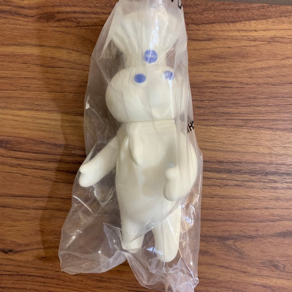 RedStoreVintage Present Vintage 1970s Pillsbury DoughBoy Doll Pop N Fresh 7.5 inch Doll swivel head still in original bag