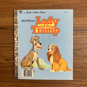 RedStoreVintage Presents Vintage A Little Golden Book  Walt Disney 1954 Lady and The Tramp Pristine