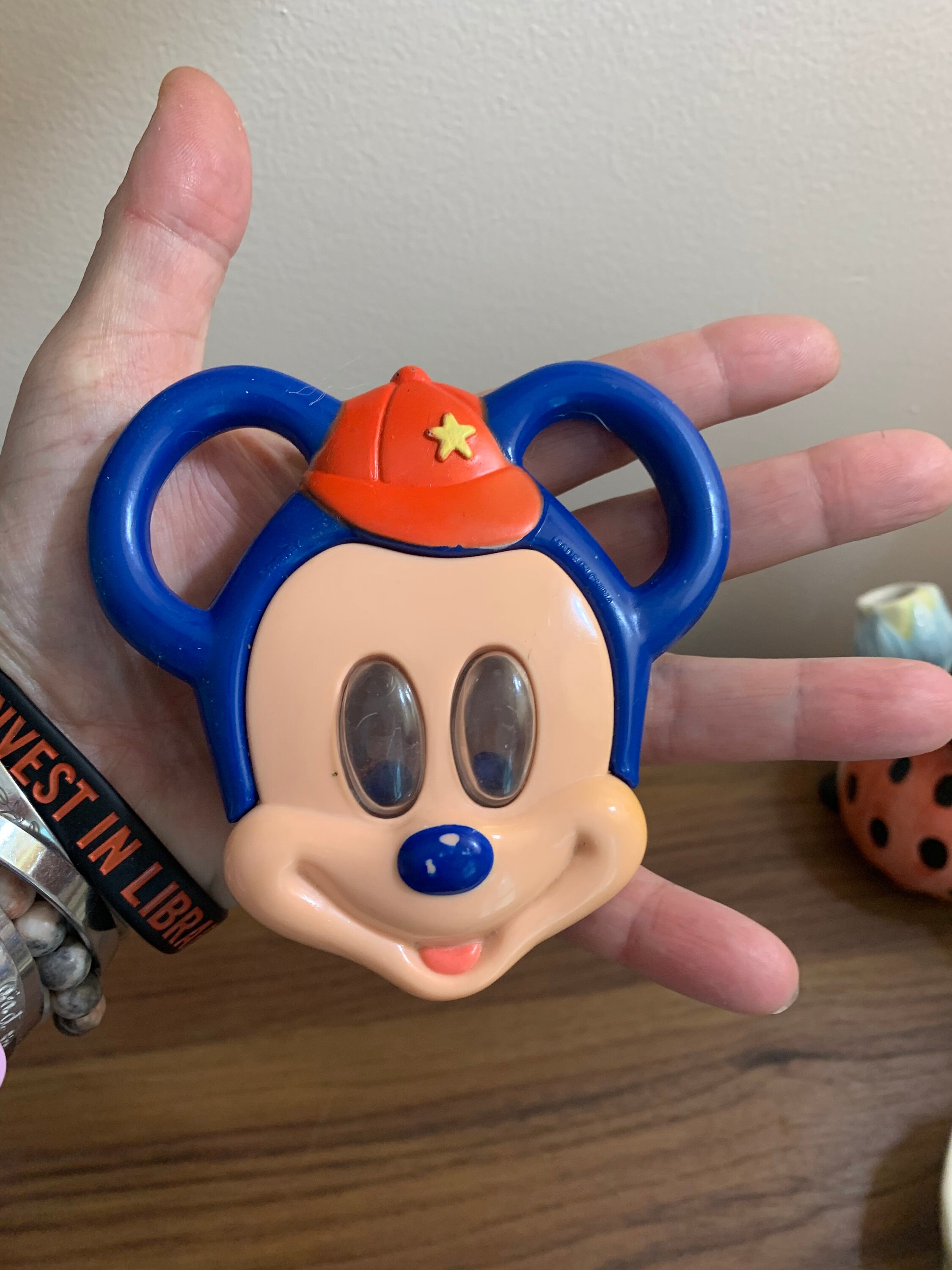 Mickey mouse teething ring hot sale
