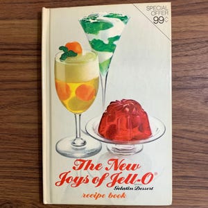 RedStoreVintage Present Vintage 1974 The New Joys of Jell-O Hardcover Book Jello Desserts