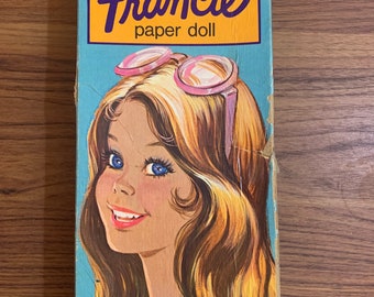 RedStoreVintage Presents Vintage 1976 malibu Francie paper doll Mattel, 1972 PJ Paper Doll and clothes, vintage Whitman  Original Box
