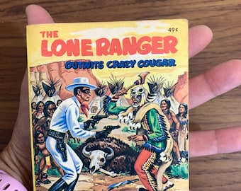 RedStoreVintage Present Vintage 1968 The Lone Ranger Outwits Crazy Cougar George Elrick Whitmans A Big Little Book