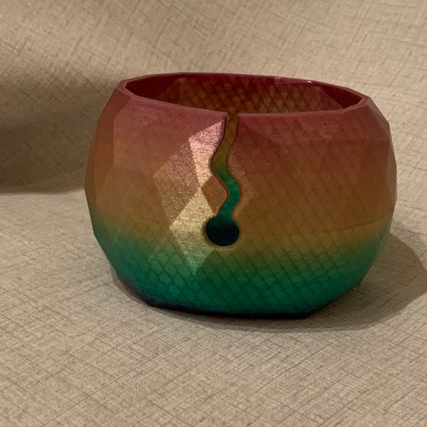 Premium Rainbow Yarn Bowl 3D Printed