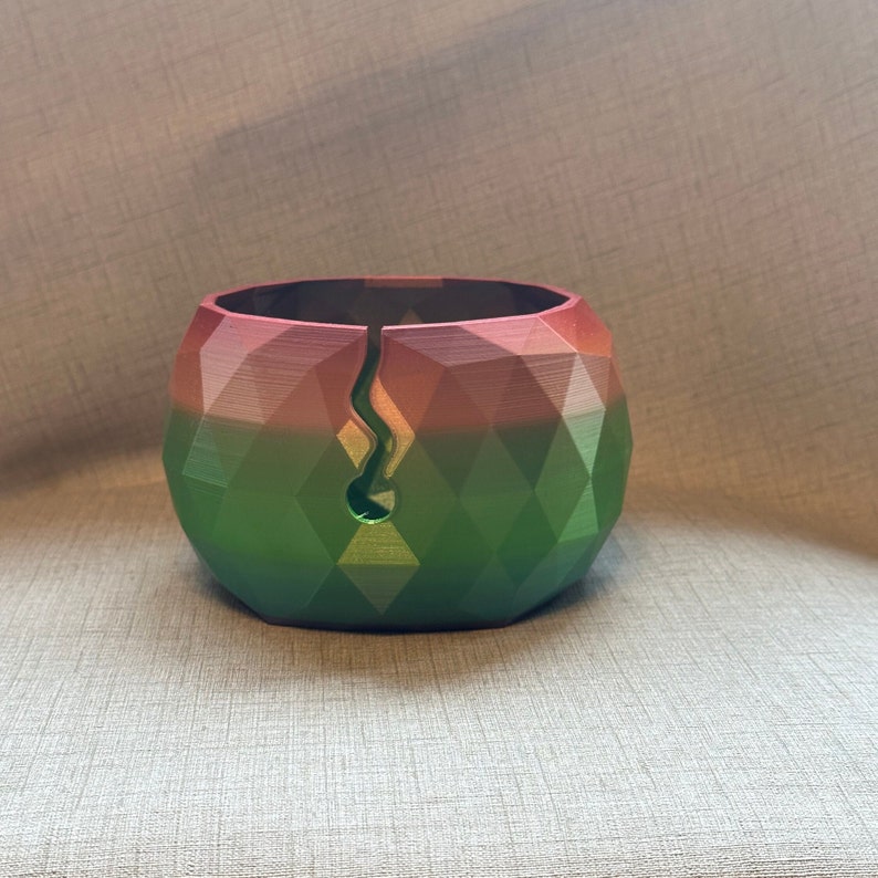 Premium Rainbow Yarn Bowl 3D Printed Rainbow Red 103