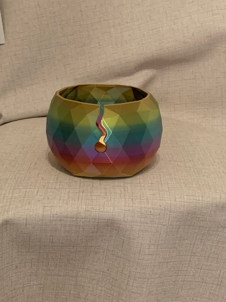 Premium Rainbow Yarn Bowl 3D Printed Etsy