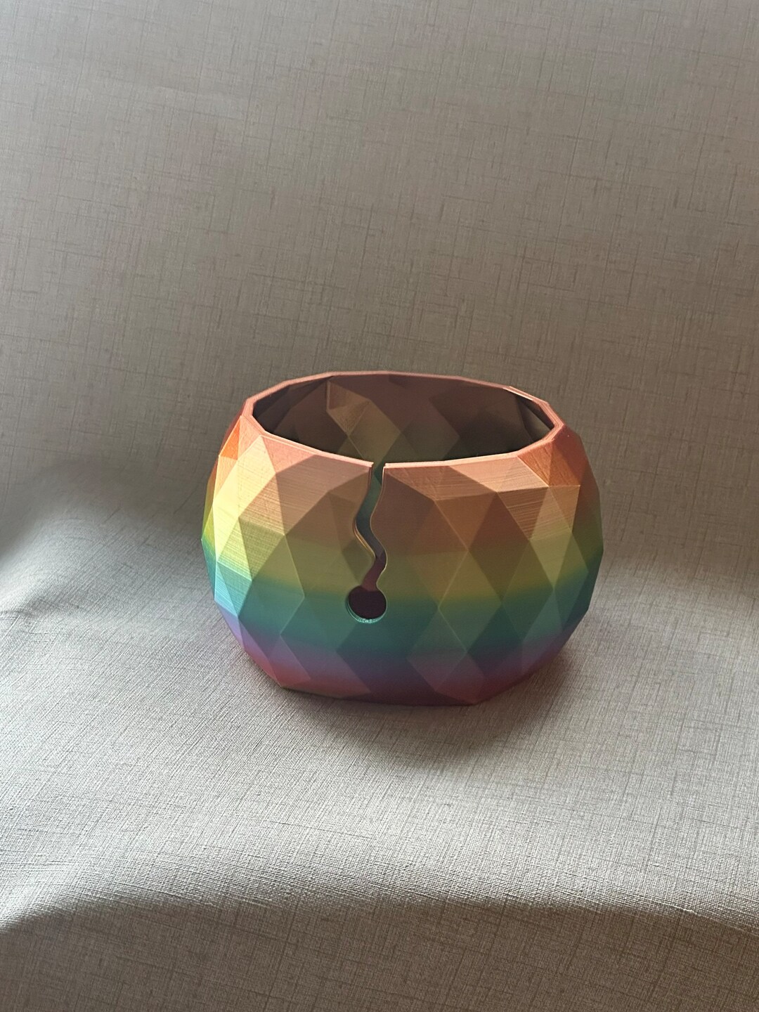 Premium Rainbow Yarn Bowl 3D Printed Etsy