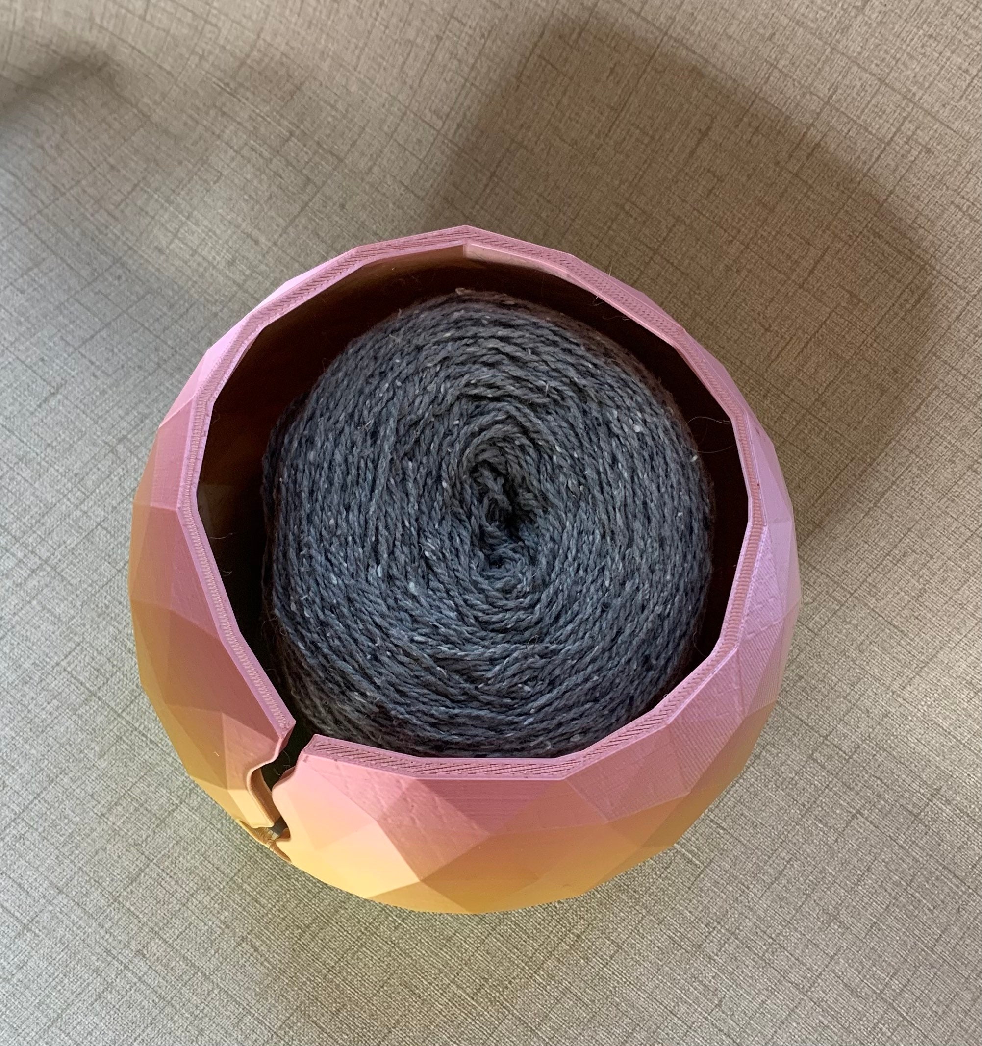 Premium Rainbow Yarn Bowl 3D Printed Etsy