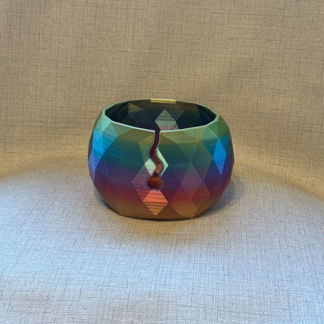 Premium Rainbow Yarn Bowl 3D Printed Etsy