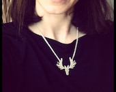 Moose Necklace in Sterling Silver 100% handmade