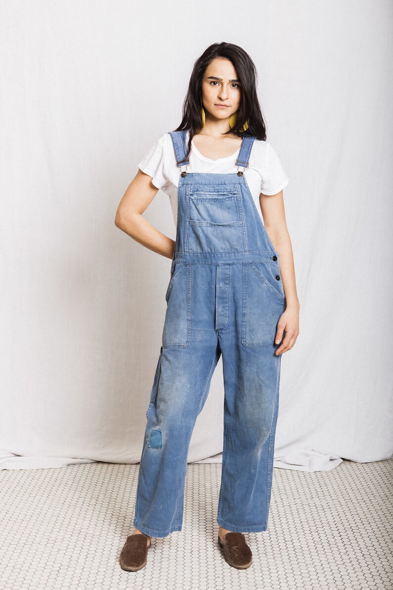 French Vintage Work Wear Overalls Vintage Etsy