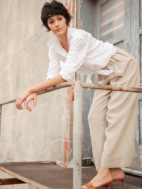 French Linen Pants - Etsy